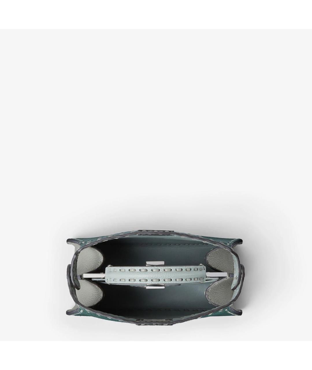 FENDI Зеленая кожаная сумка через плечо, фото 4