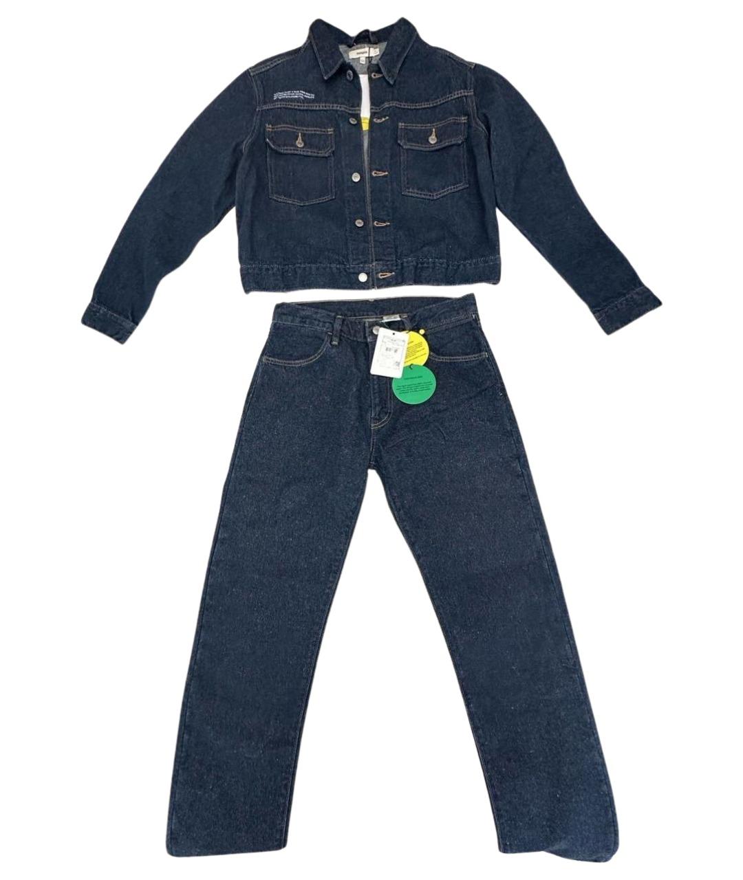 THE PANGAIA Темно-синий хлопковый костюм с брюками, фото 1