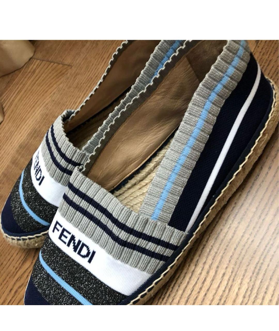 FENDI Мульти текстильные эспадрильи, фото 5