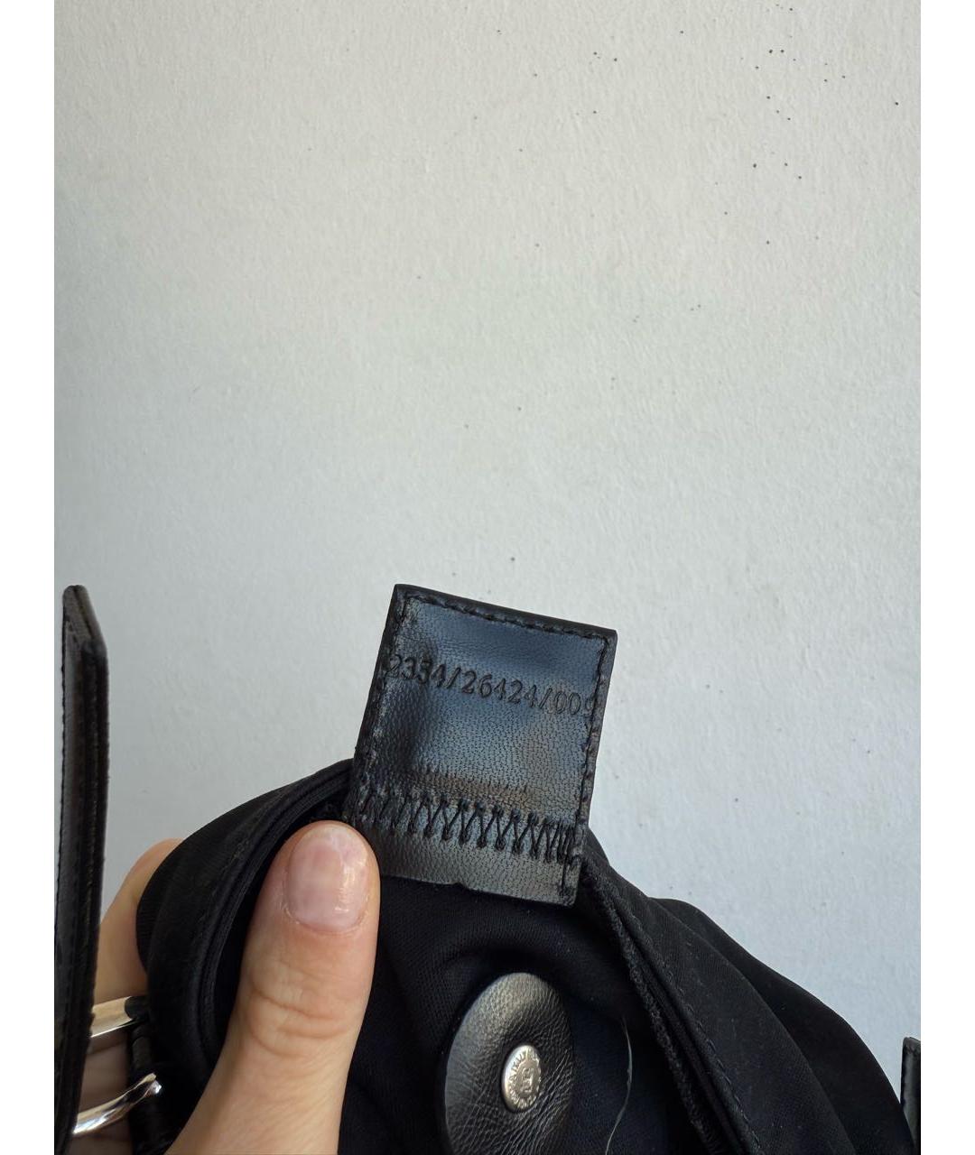 FENDI Черная тканевая сумка с короткими ручками, фото 8