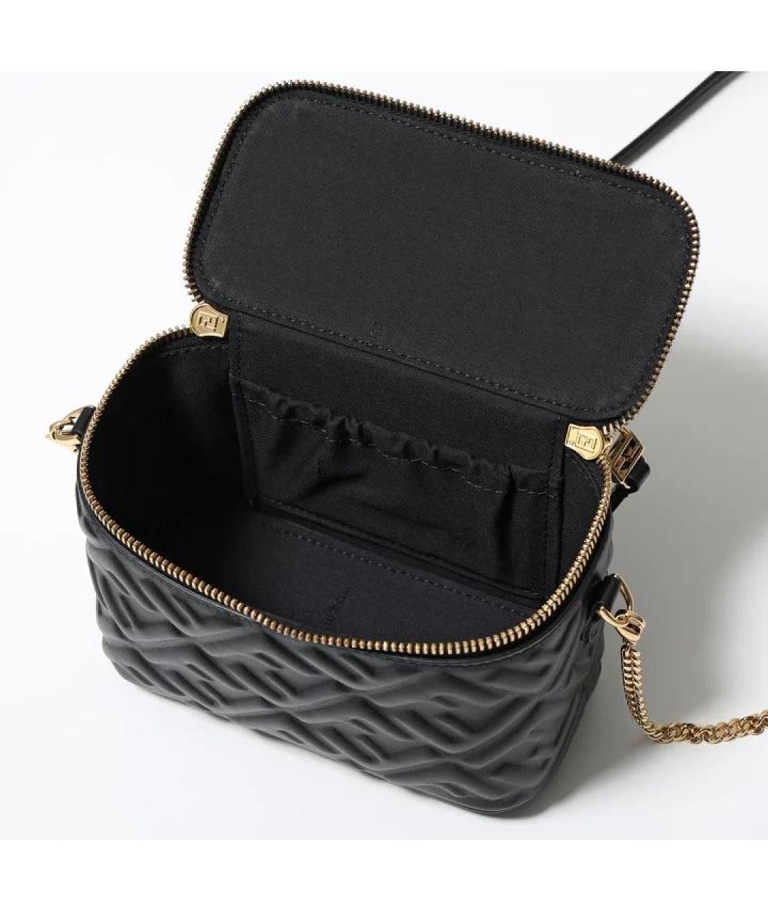 FENDI Черная кожаная сумка через плечо, фото 5