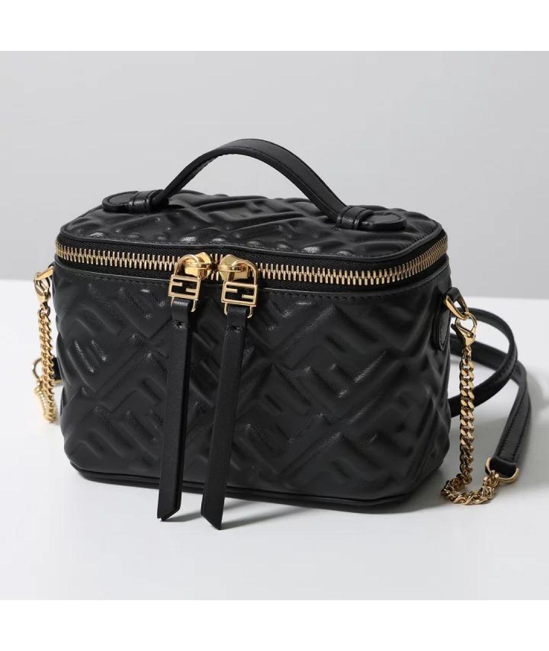 FENDI Черная кожаная сумка через плечо, фото 2