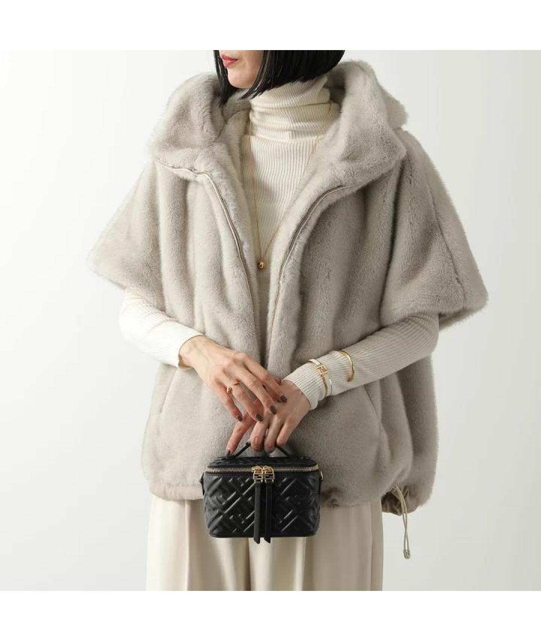 FENDI Черная кожаная сумка через плечо, фото 6