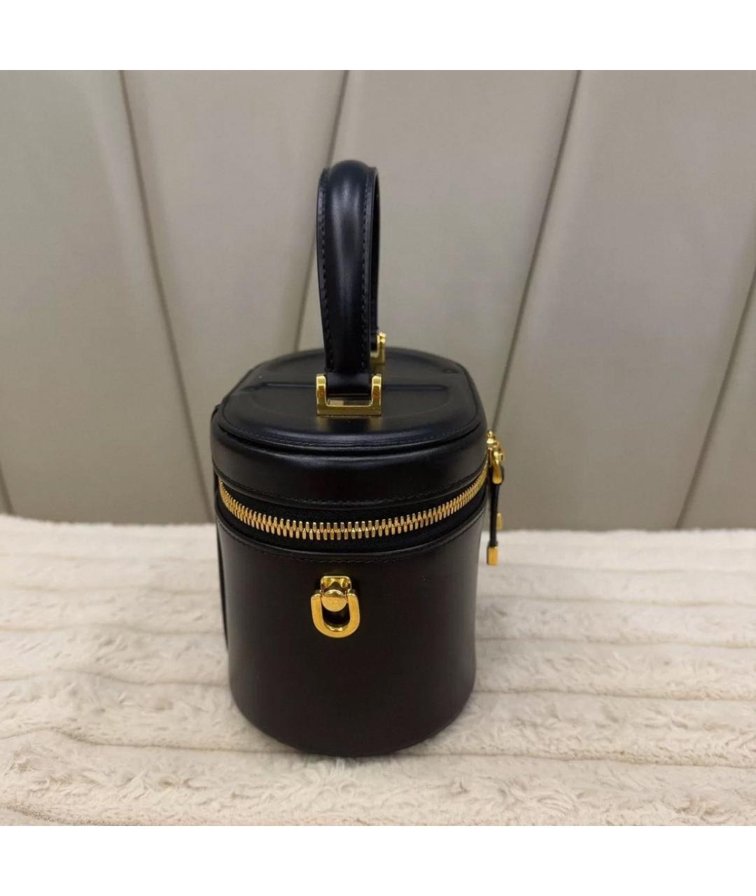 CHRISTIAN DIOR Черная кожаная сумка через плечо, фото 6