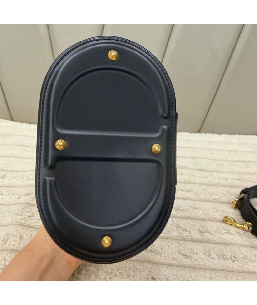 CHRISTIAN DIOR Черная кожаная сумка через плечо, фото 7