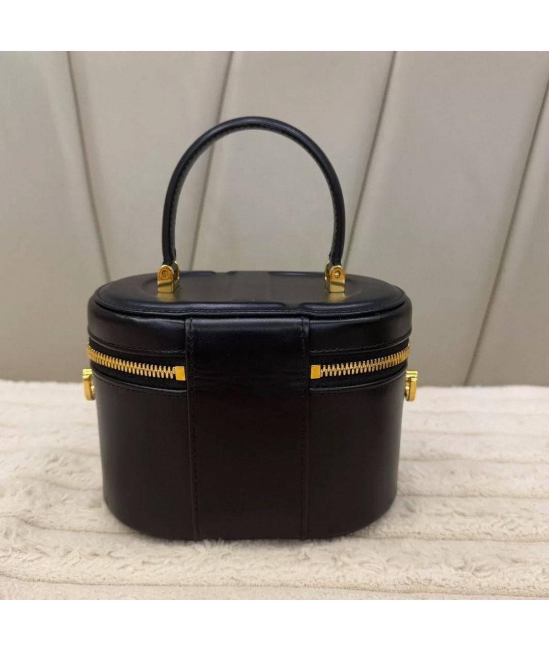 CHRISTIAN DIOR Черная кожаная сумка через плечо, фото 3