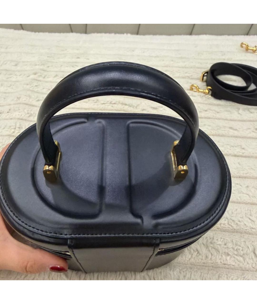 CHRISTIAN DIOR Черная кожаная сумка через плечо, фото 4