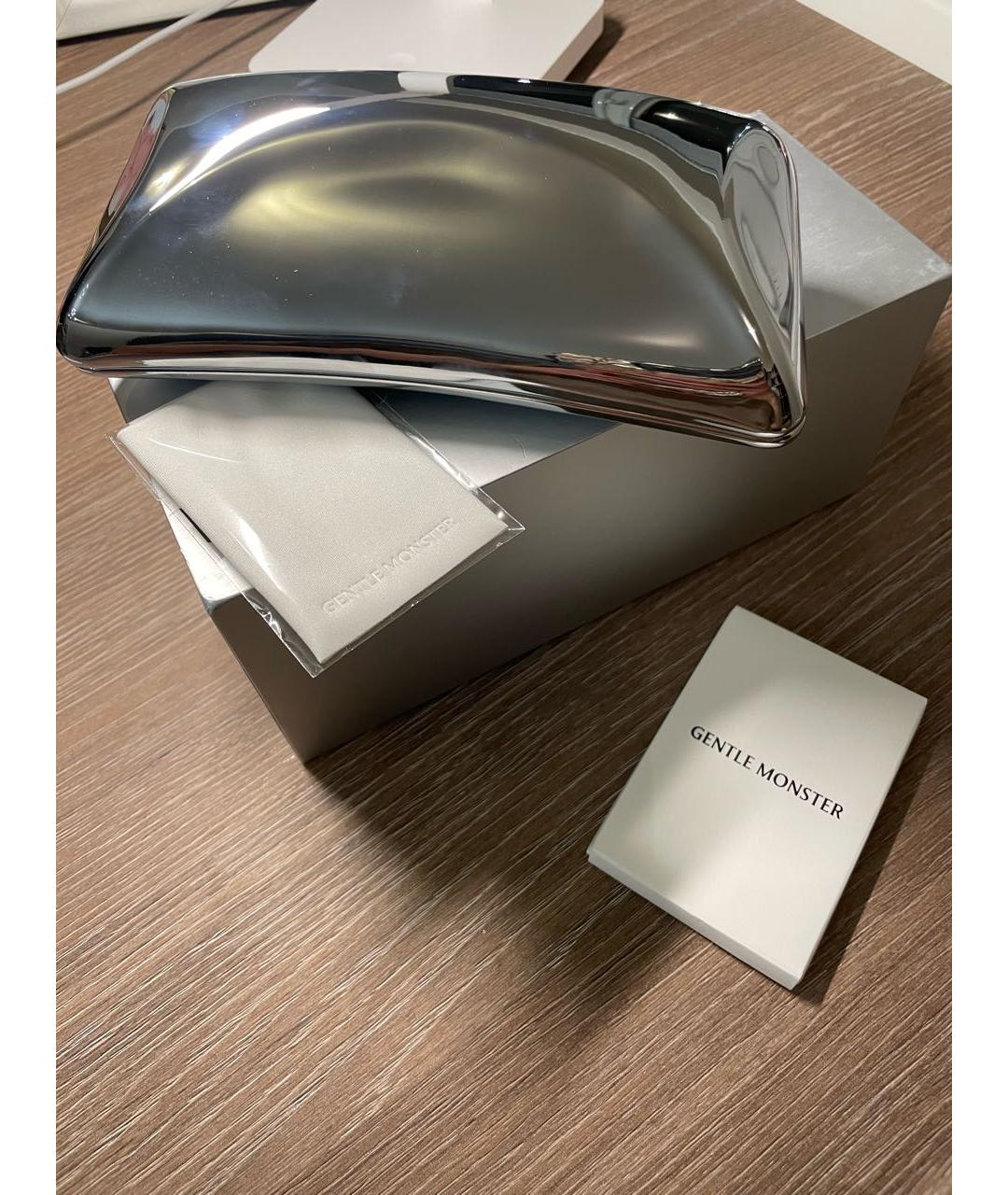 GENTLE MONSTER Серебряные металлические солнцезащитные очки, фото 4