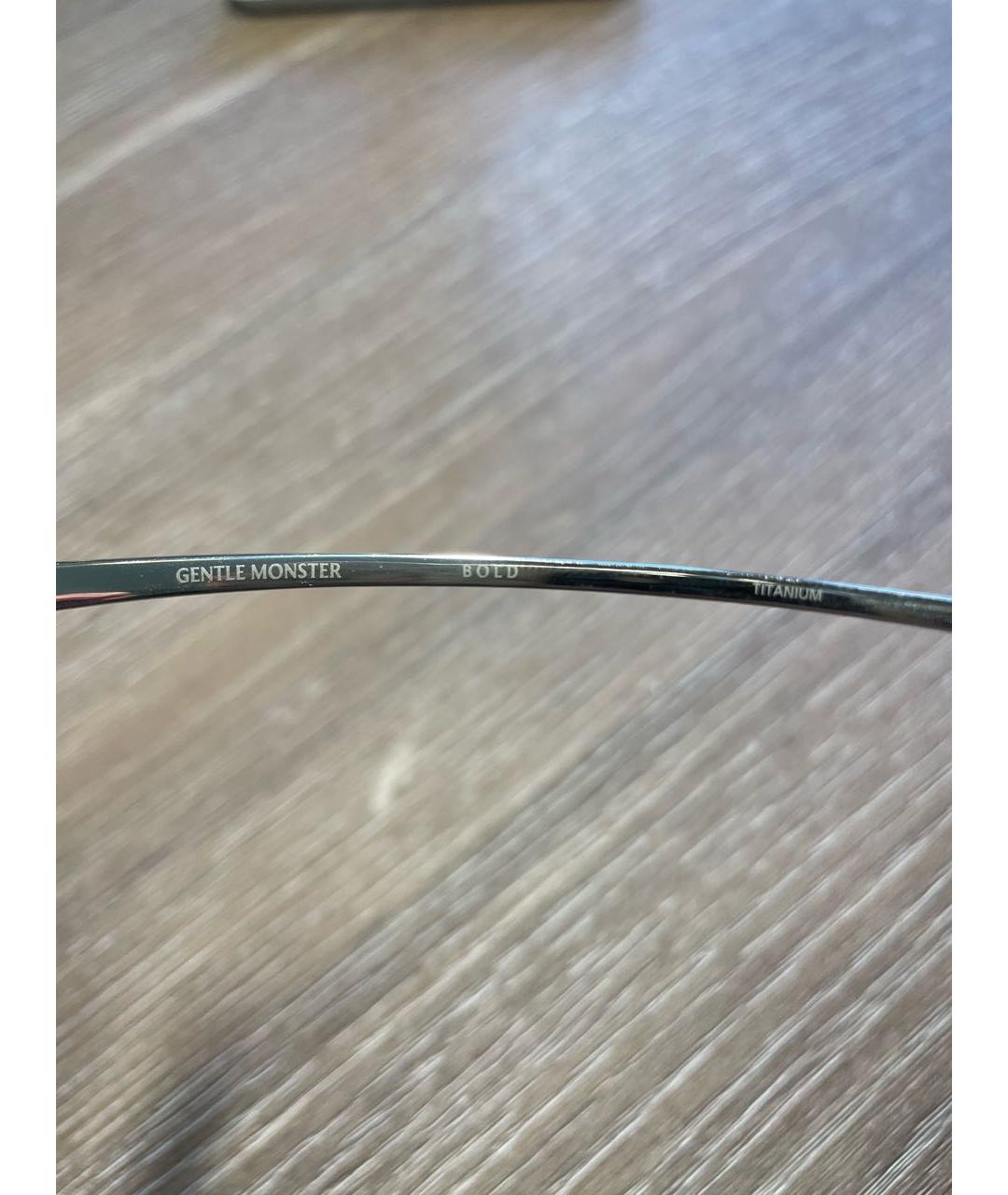 GENTLE MONSTER Серебряные металлические солнцезащитные очки, фото 3