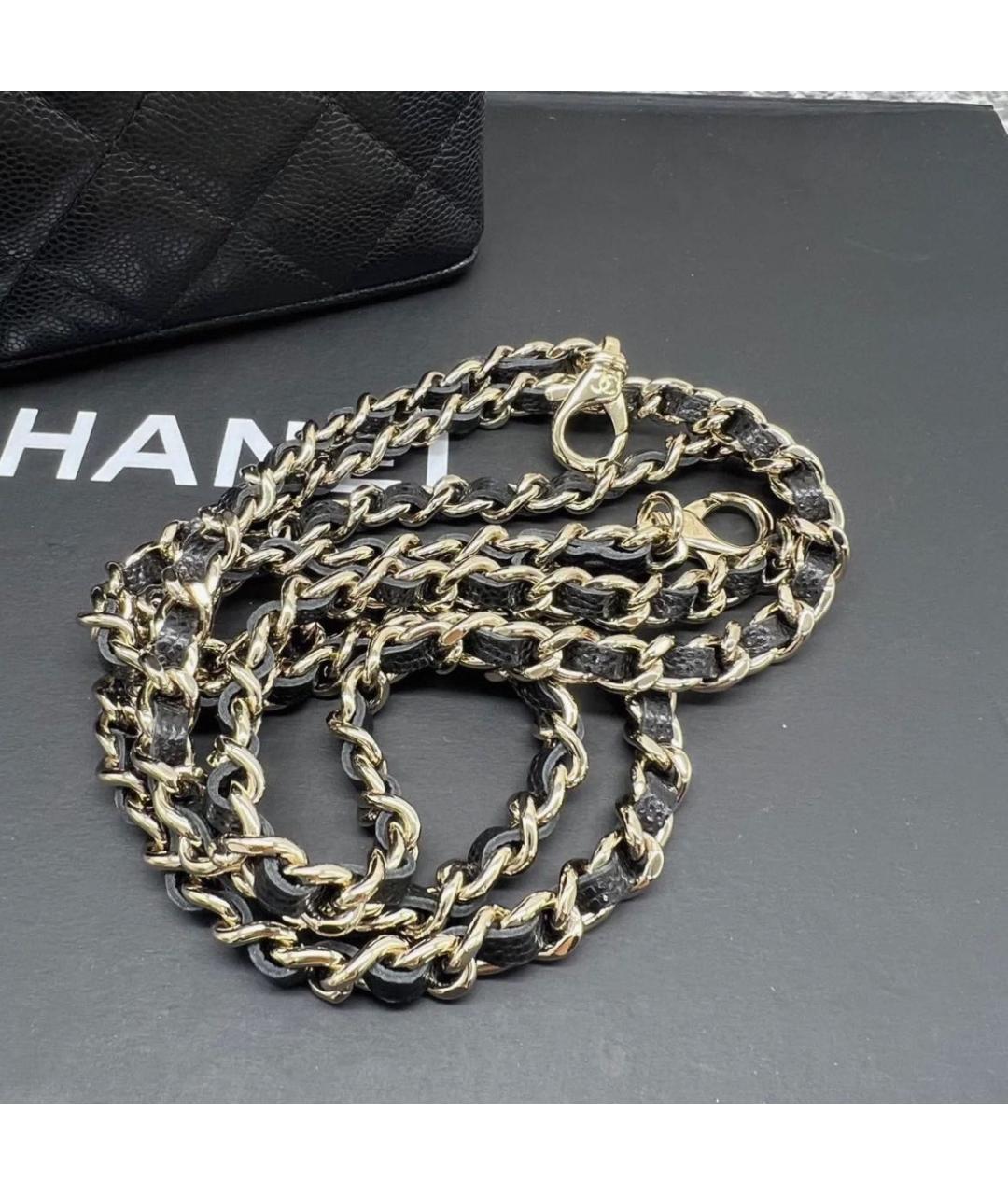 CHANEL Черная кожаная сумка с короткими ручками, фото 7