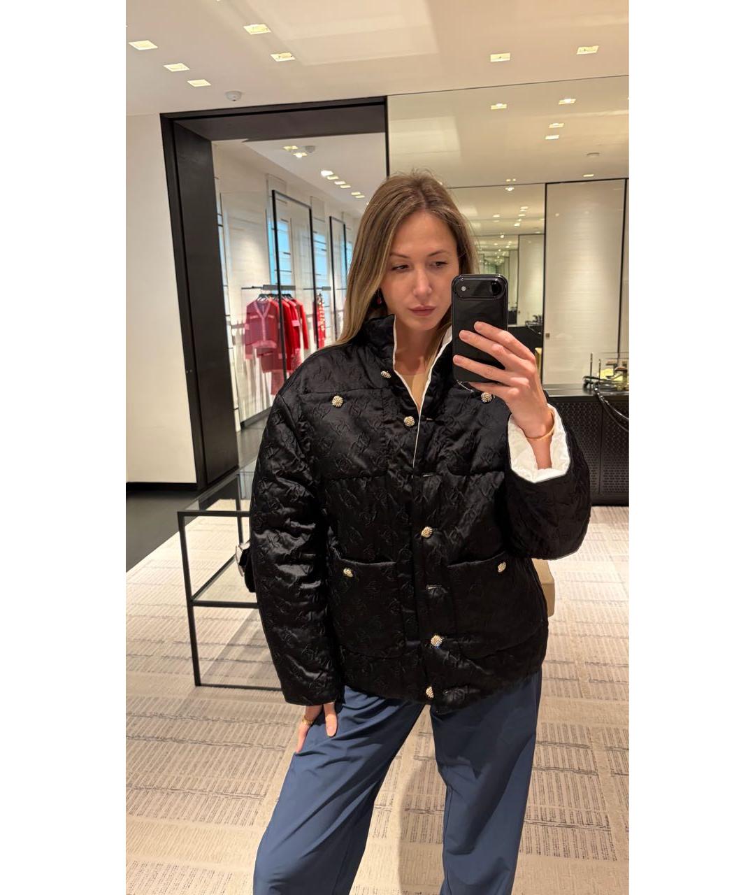 CHANEL Черная атласная куртка, фото 4