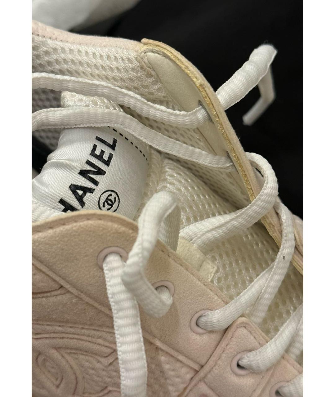 CHANEL Розовые текстильные кроссовки, фото 7