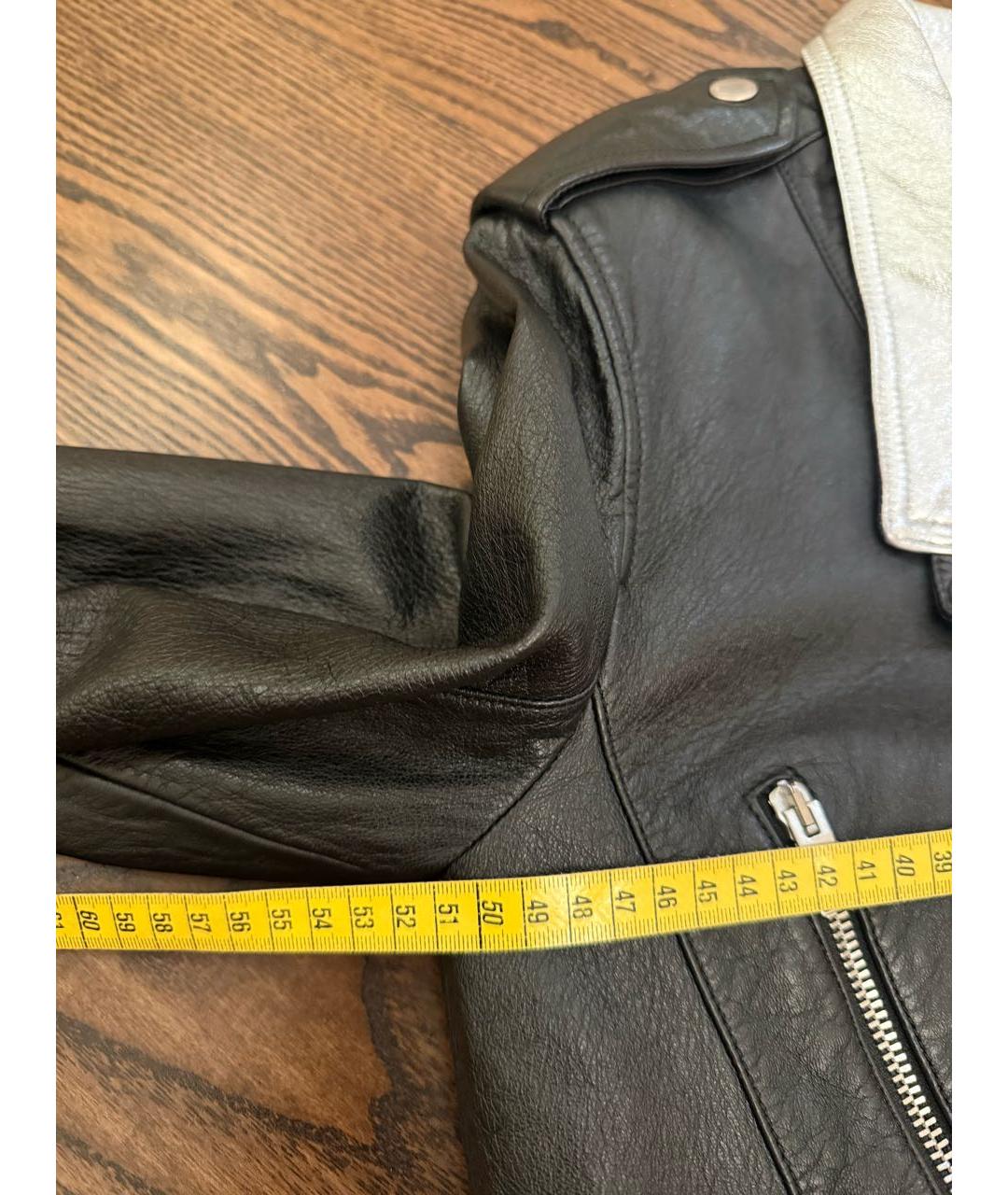 SAINT LAURENT Черная кожаная куртка, фото 6