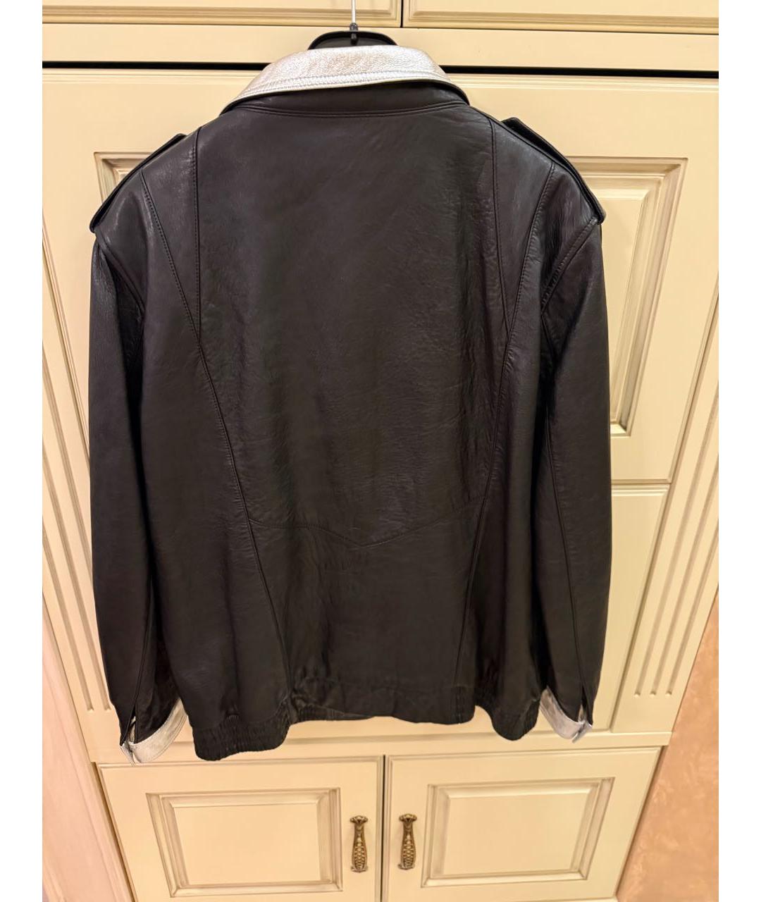 SAINT LAURENT Черная кожаная куртка, фото 4