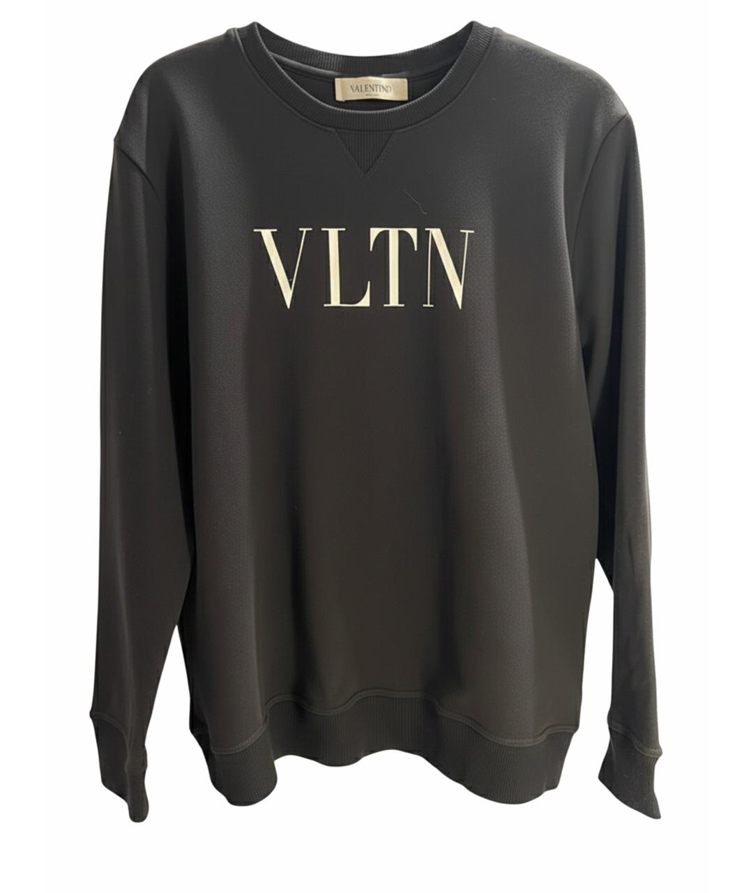 VALENTINO Черный хлопковый джемпер / свитер, фото 1