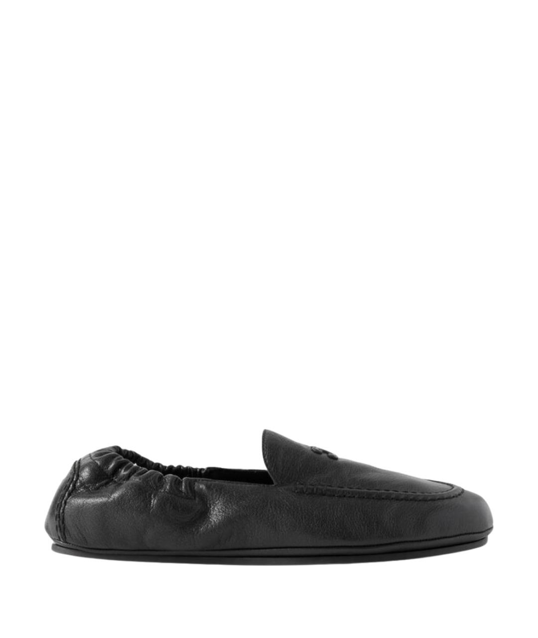 CELINE Черные кожаные лоферы, фото 1