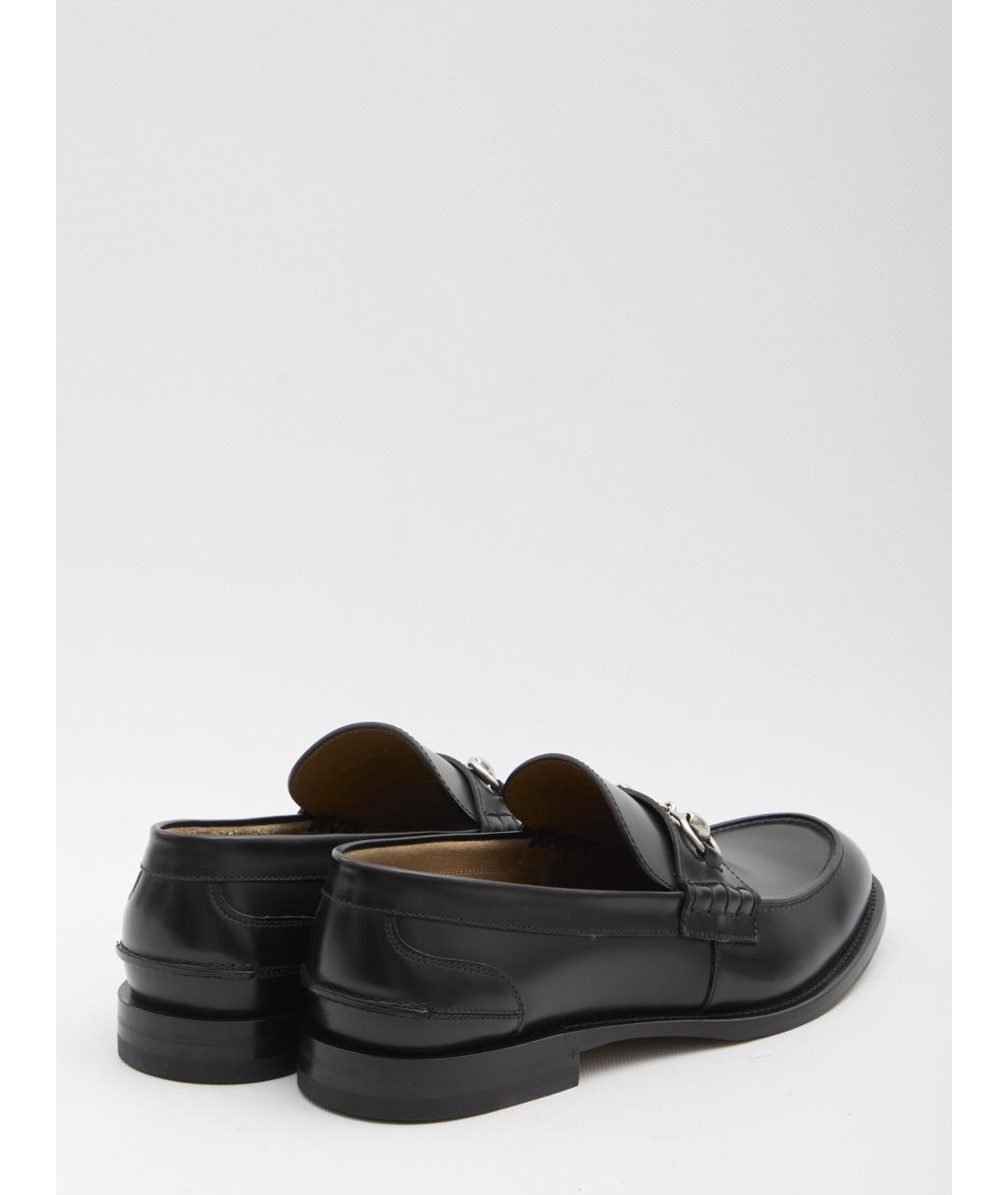 GUCCI Черные кожаные лоферы, фото 3
