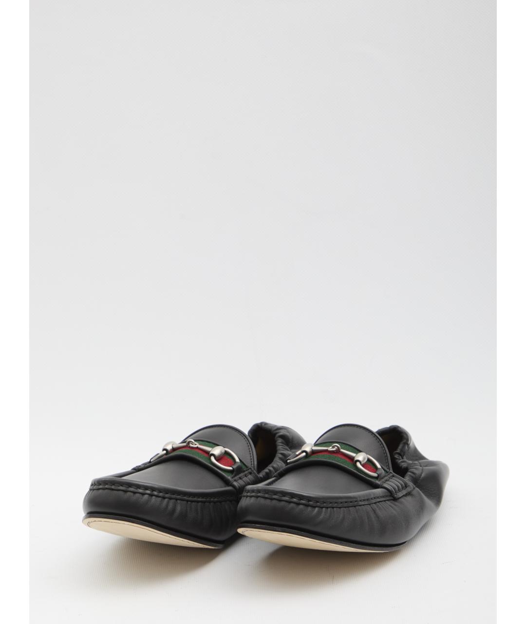 GUCCI Черные кожаные лоферы, фото 2