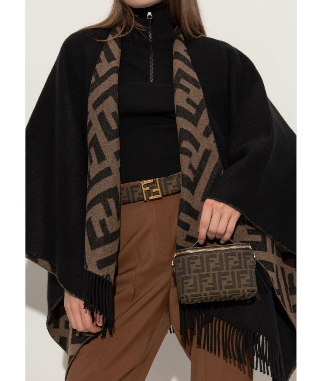 FENDI Коричневая тканевая сумка через плечо, фото 5