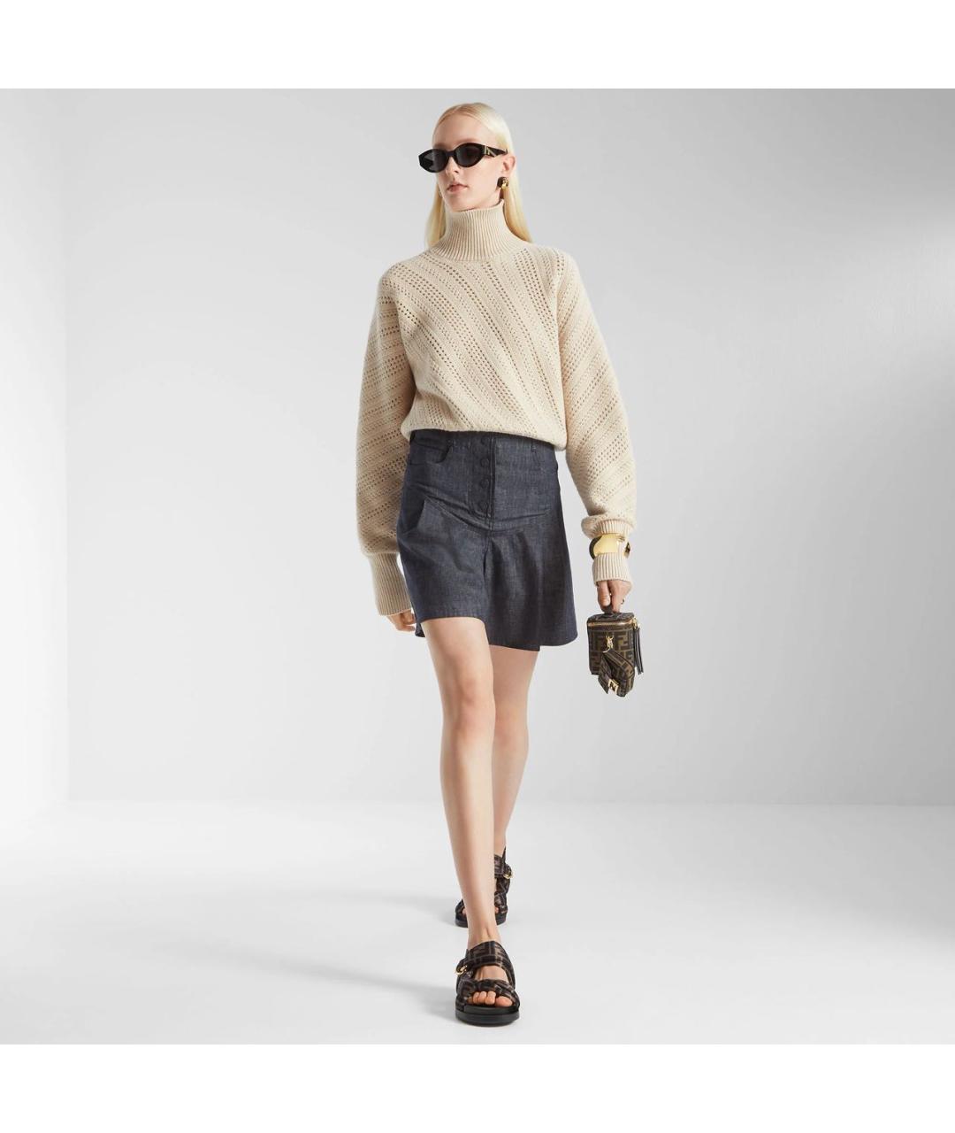 FENDI Коричневая тканевая сумка через плечо, фото 7