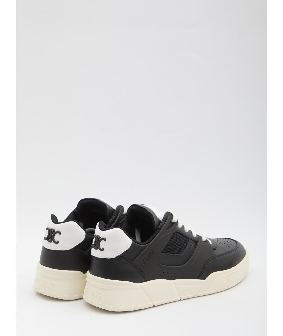 CELINE Черные кожаные низкие кроссовки / кеды, фото 3