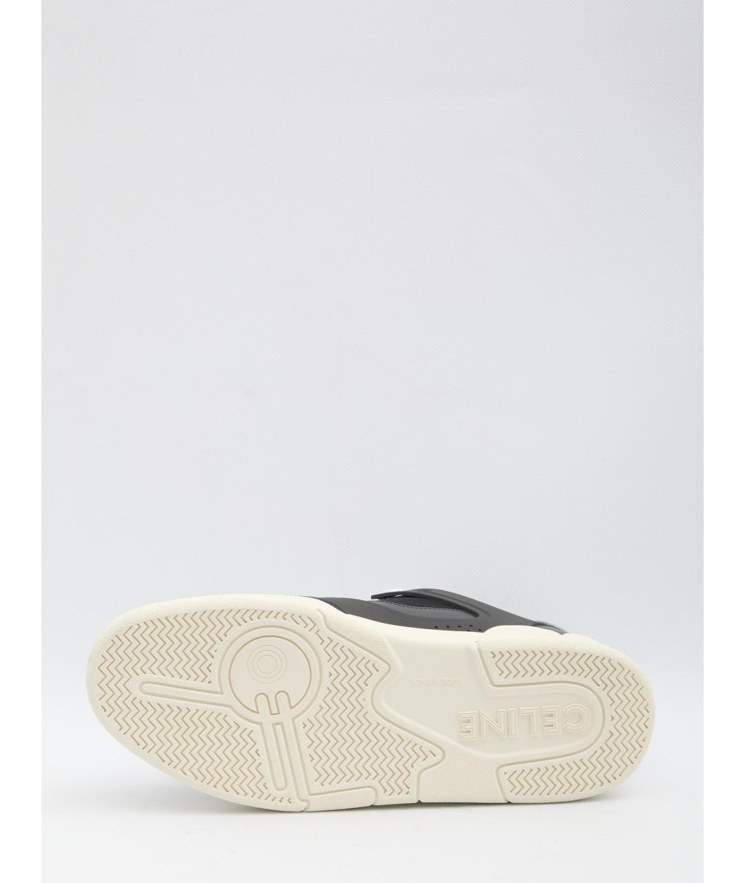 CELINE Черные кожаные низкие кроссовки / кеды, фото 4