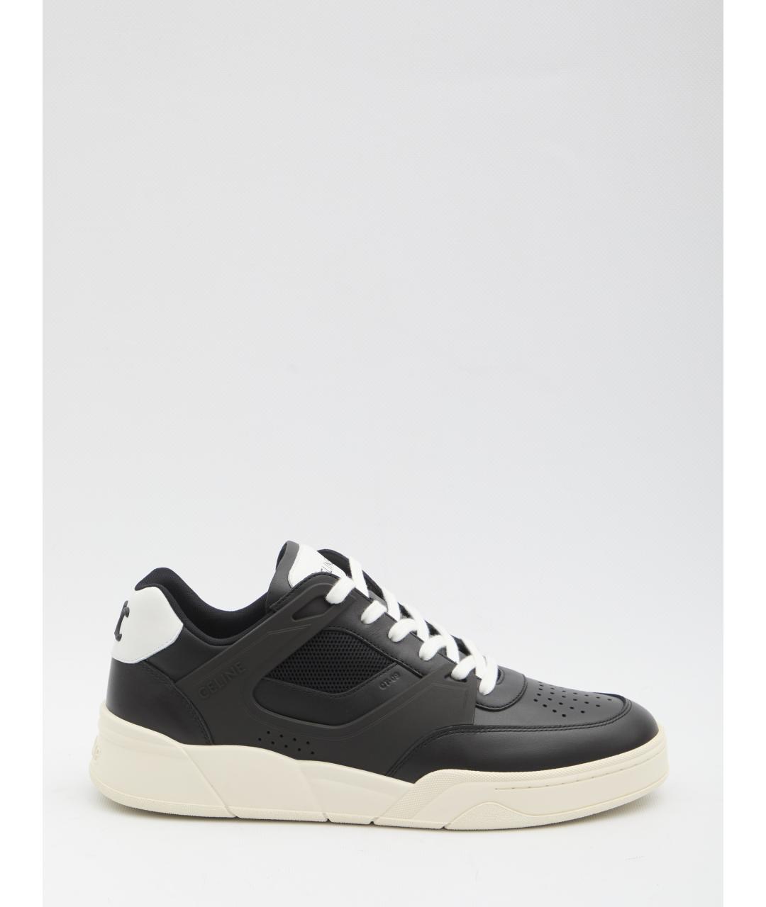 CELINE Черные кожаные низкие кроссовки / кеды, фото 6