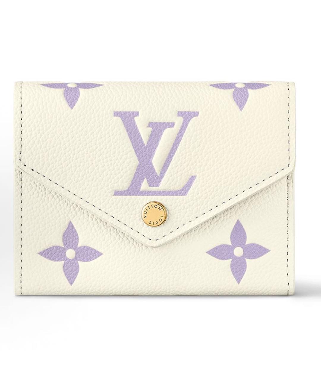 LOUIS VUITTON Белый кожаный кошелек, фото 5