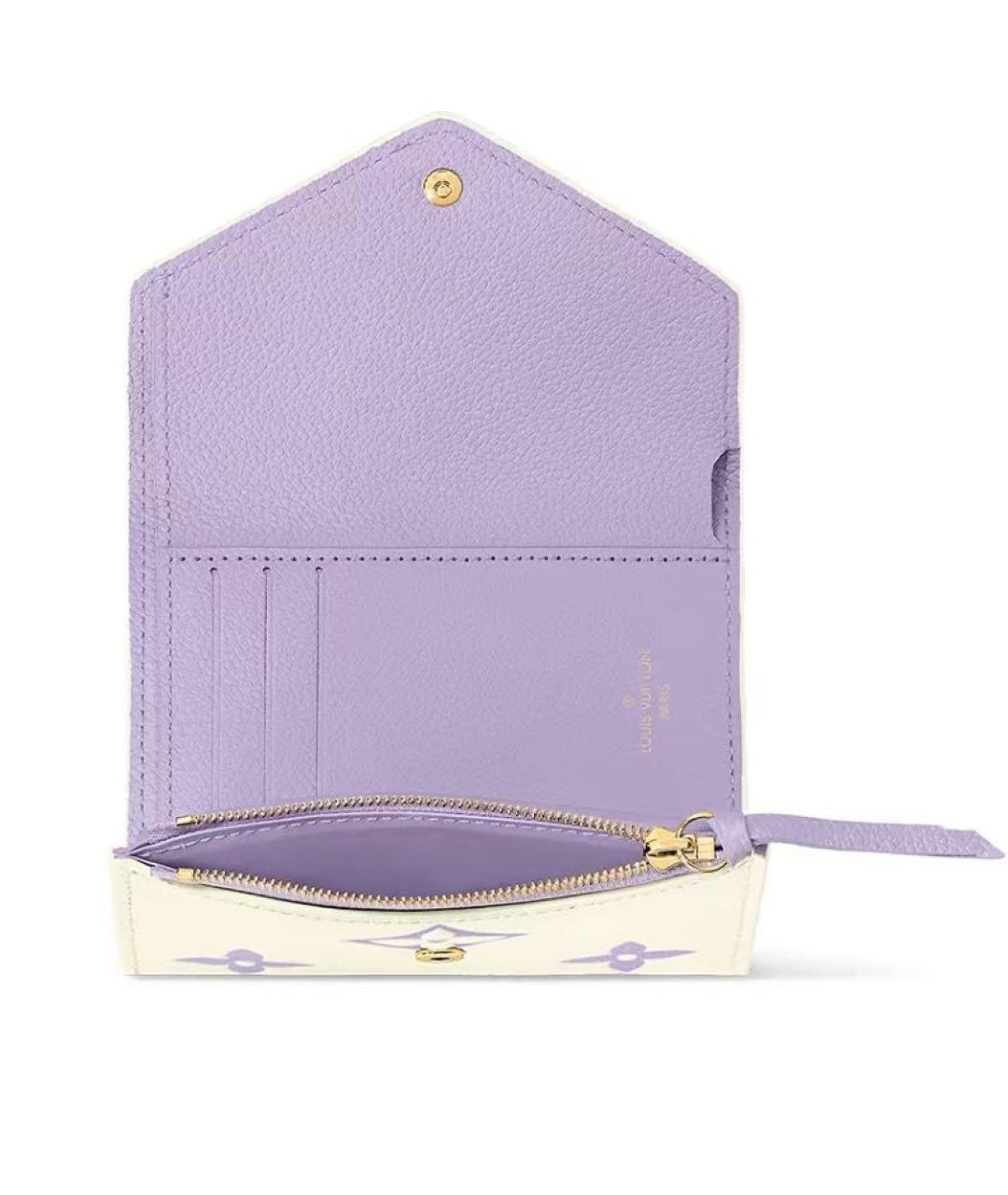 LOUIS VUITTON Белый кожаный кошелек, фото 3