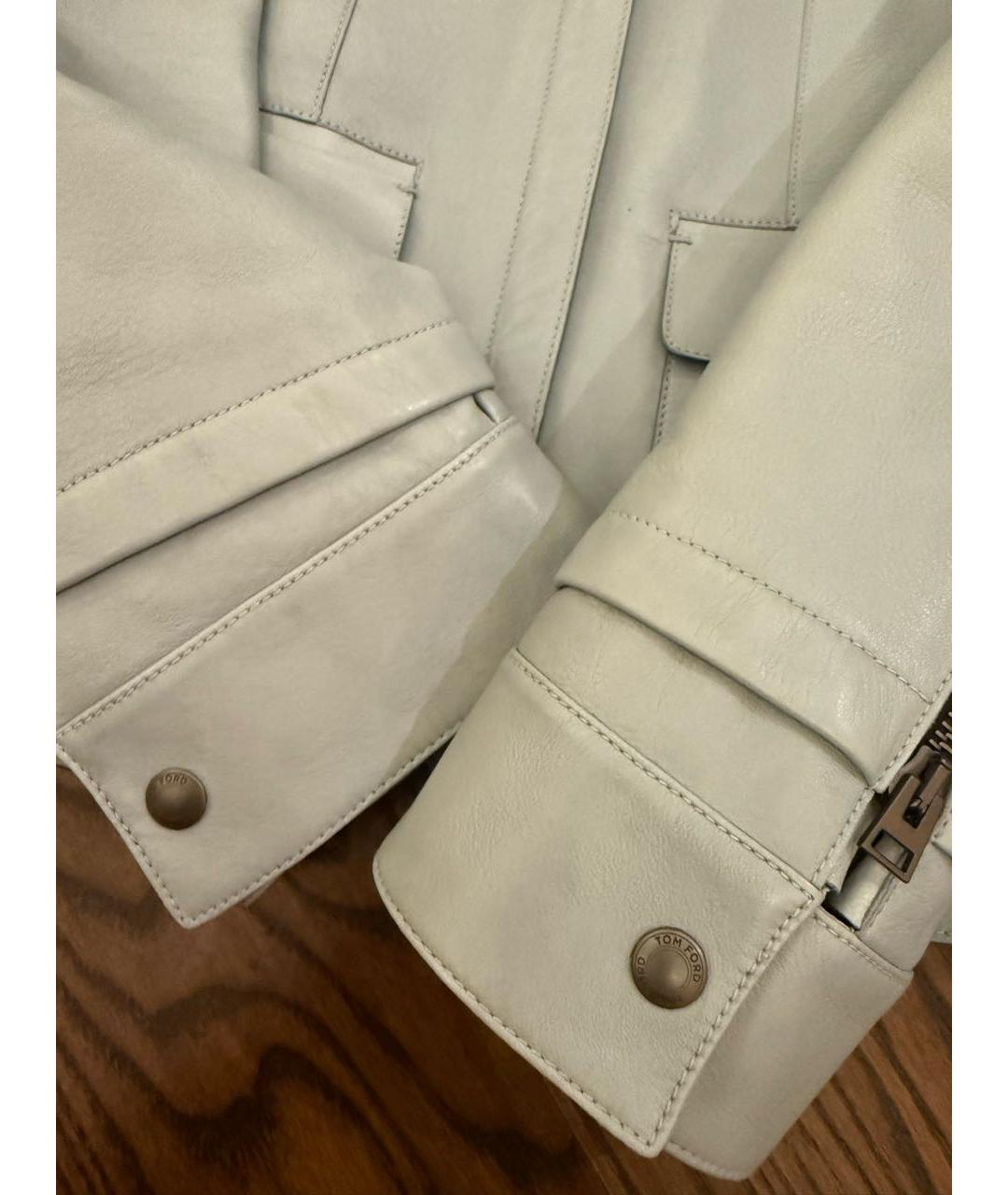 TOM FORD Голубая кожаная куртка, фото 5