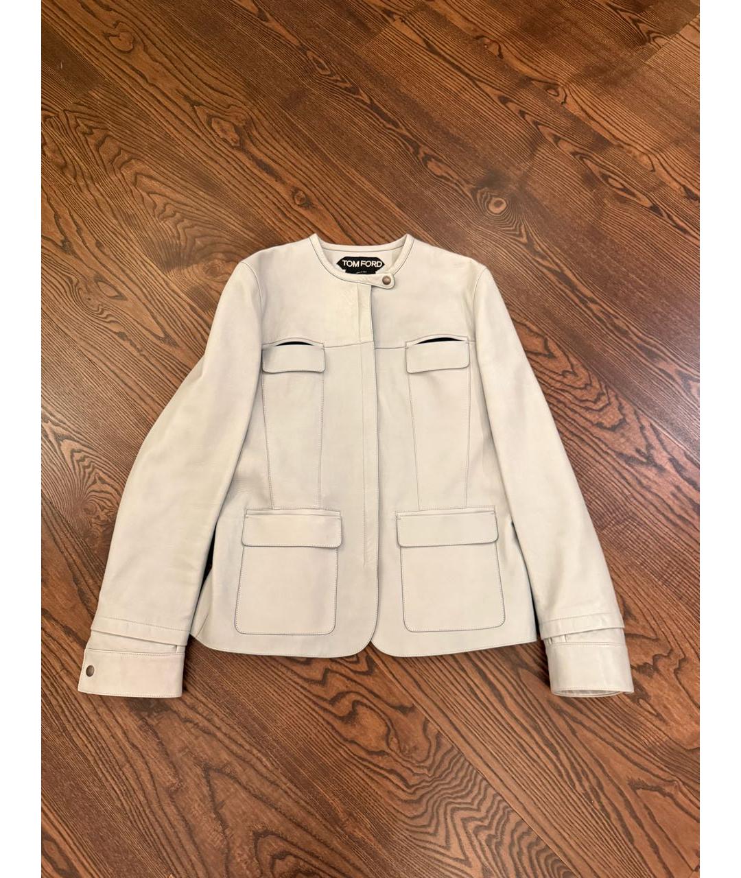 TOM FORD Голубая кожаная куртка, фото 2