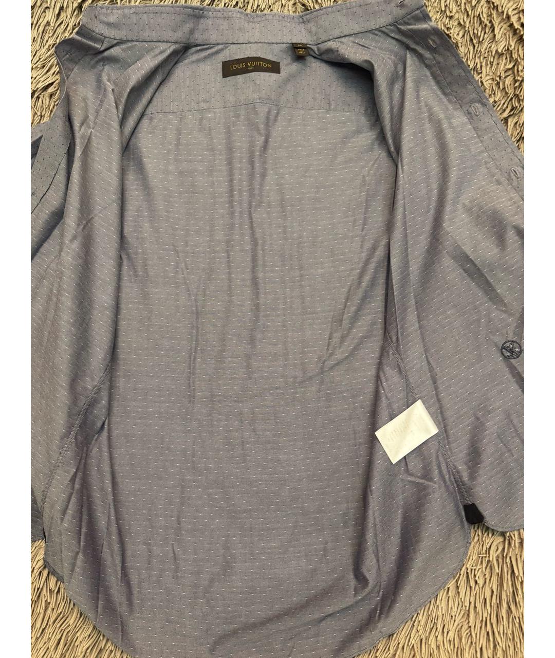 LOUIS VUITTON Серая хлопковая кэжуал рубашка, фото 3