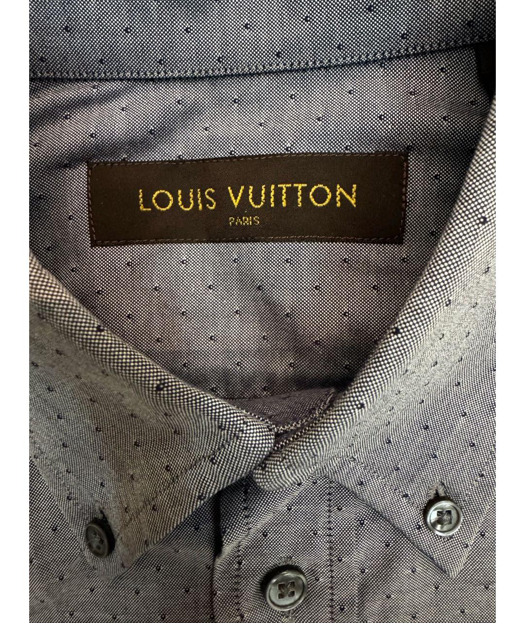 LOUIS VUITTON Серая хлопковая кэжуал рубашка, фото 4