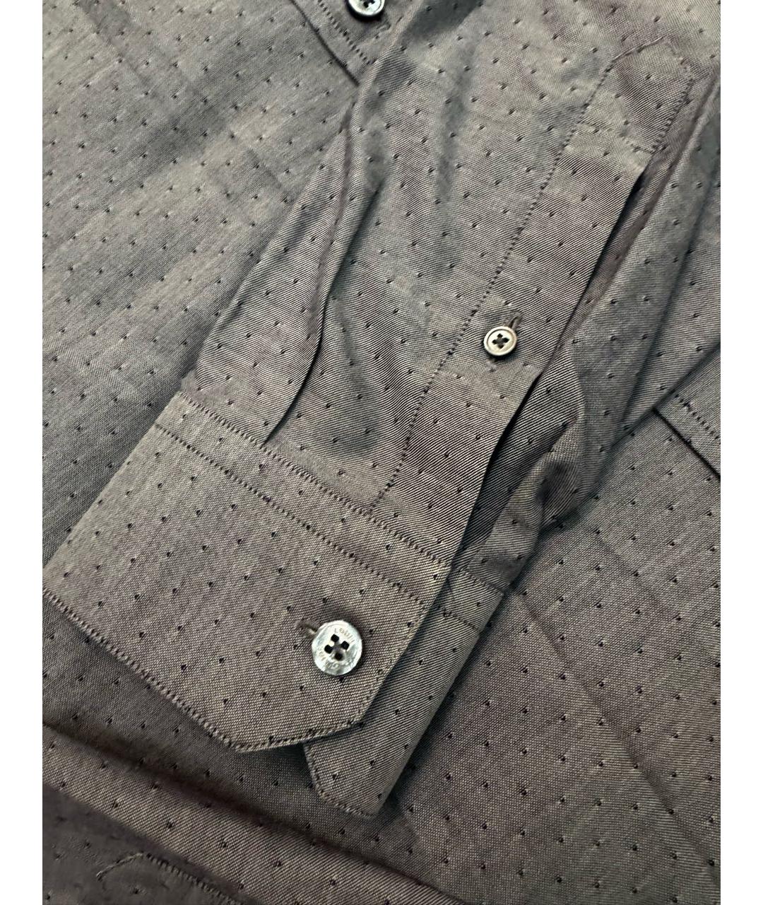 LOUIS VUITTON Серая хлопковая кэжуал рубашка, фото 5