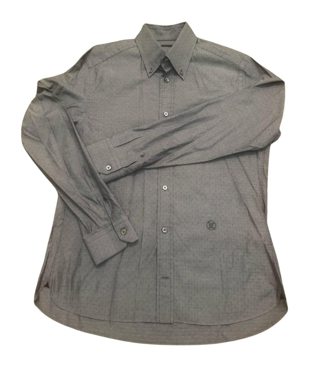 LOUIS VUITTON Серая хлопковая кэжуал рубашка, фото 1