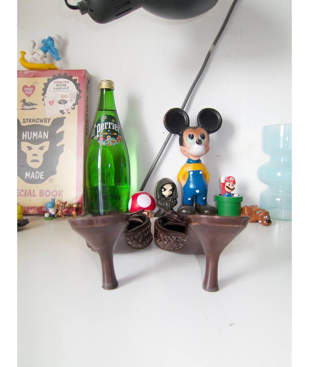 MIU MIU Коричневые кожаные мюли, фото 4