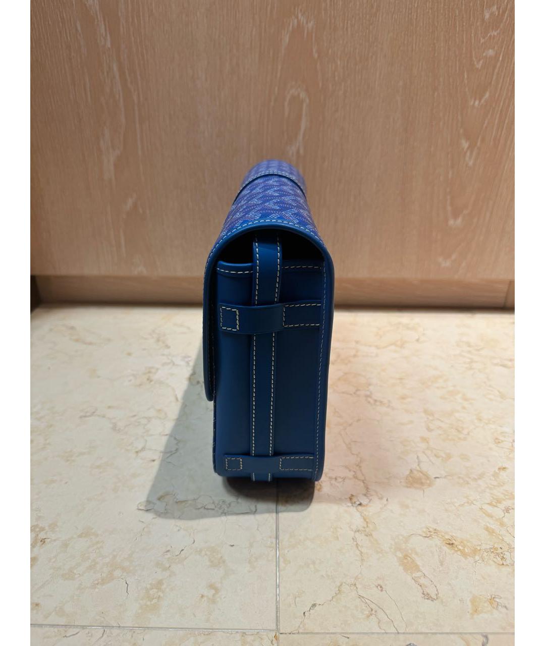 GOYARD Синяя кожаная сумка на плечо, фото 7