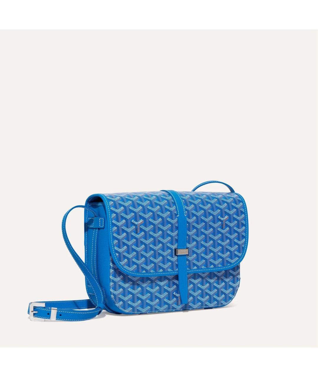 GOYARD Синяя кожаная сумка на плечо, фото 2