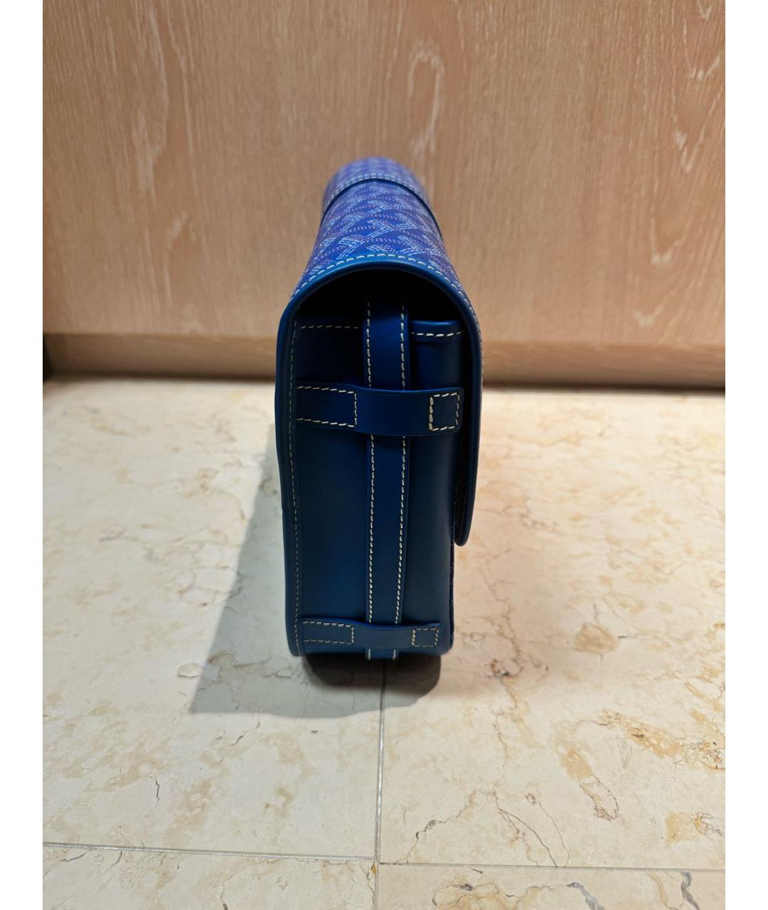 GOYARD Синяя кожаная сумка на плечо, фото 8