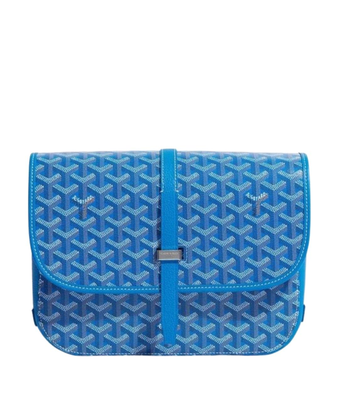 GOYARD Синяя кожаная сумка на плечо, фото 1