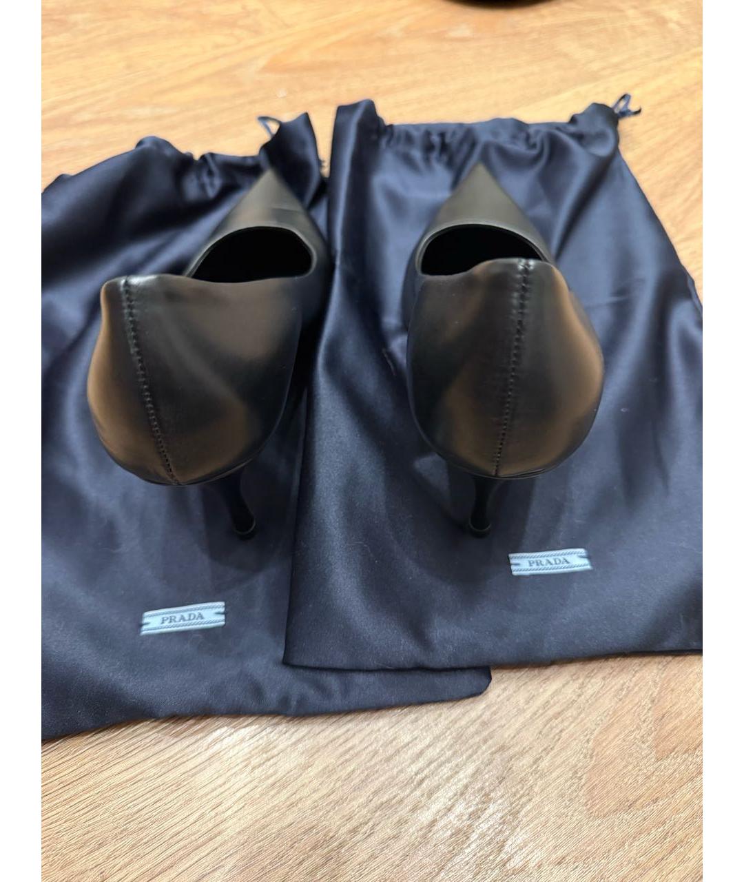 PRADA Черные кожаные туфли, фото 4
