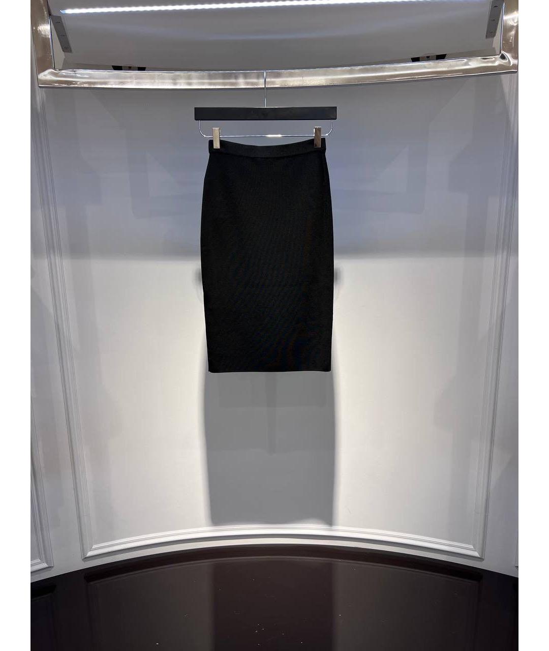 SAINT LAURENT Черная юбка миди, фото 2