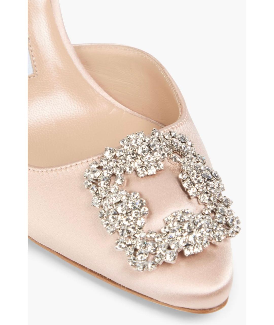 MANOLO BLAHNIK Розовые текстильные туфли, фото 4