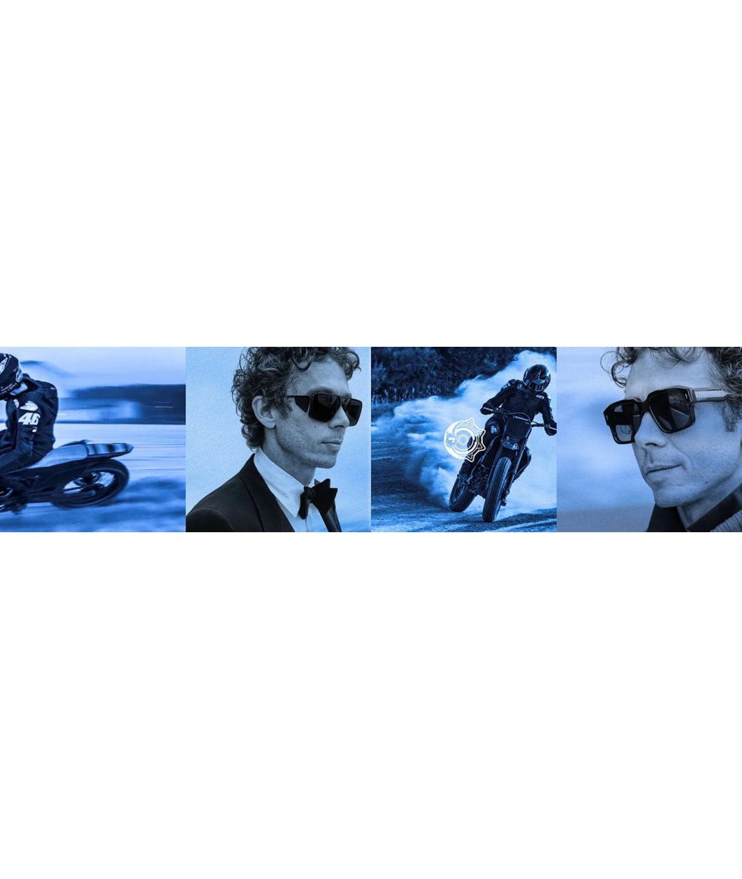 JACQUES MARIE MAGE Темно-синие пластиковые солнцезащитные очки, фото 8