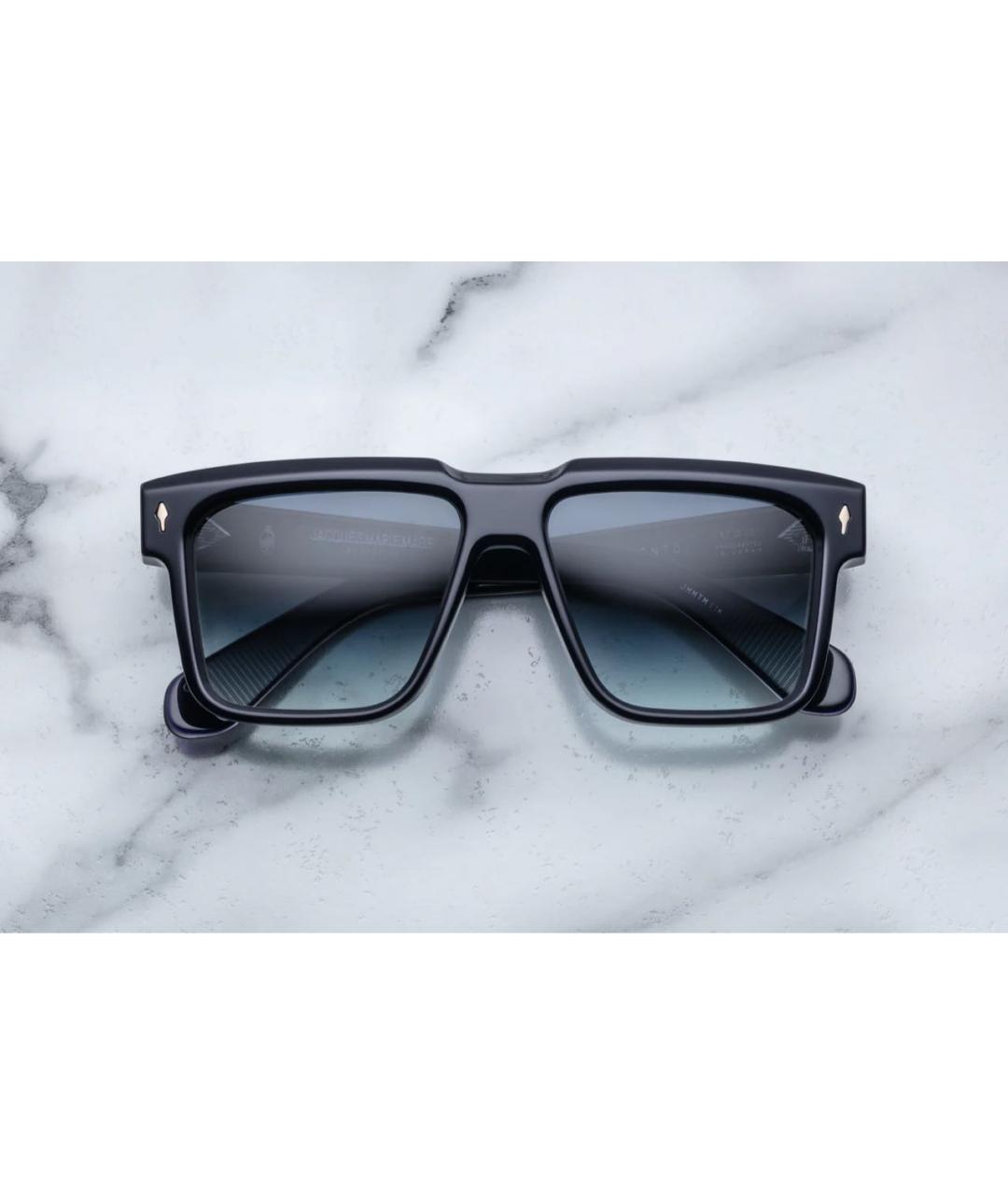 JACQUES MARIE MAGE Темно-синие пластиковые солнцезащитные очки, фото 2