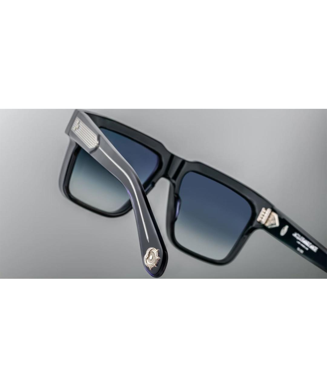 JACQUES MARIE MAGE Темно-синие пластиковые солнцезащитные очки, фото 4