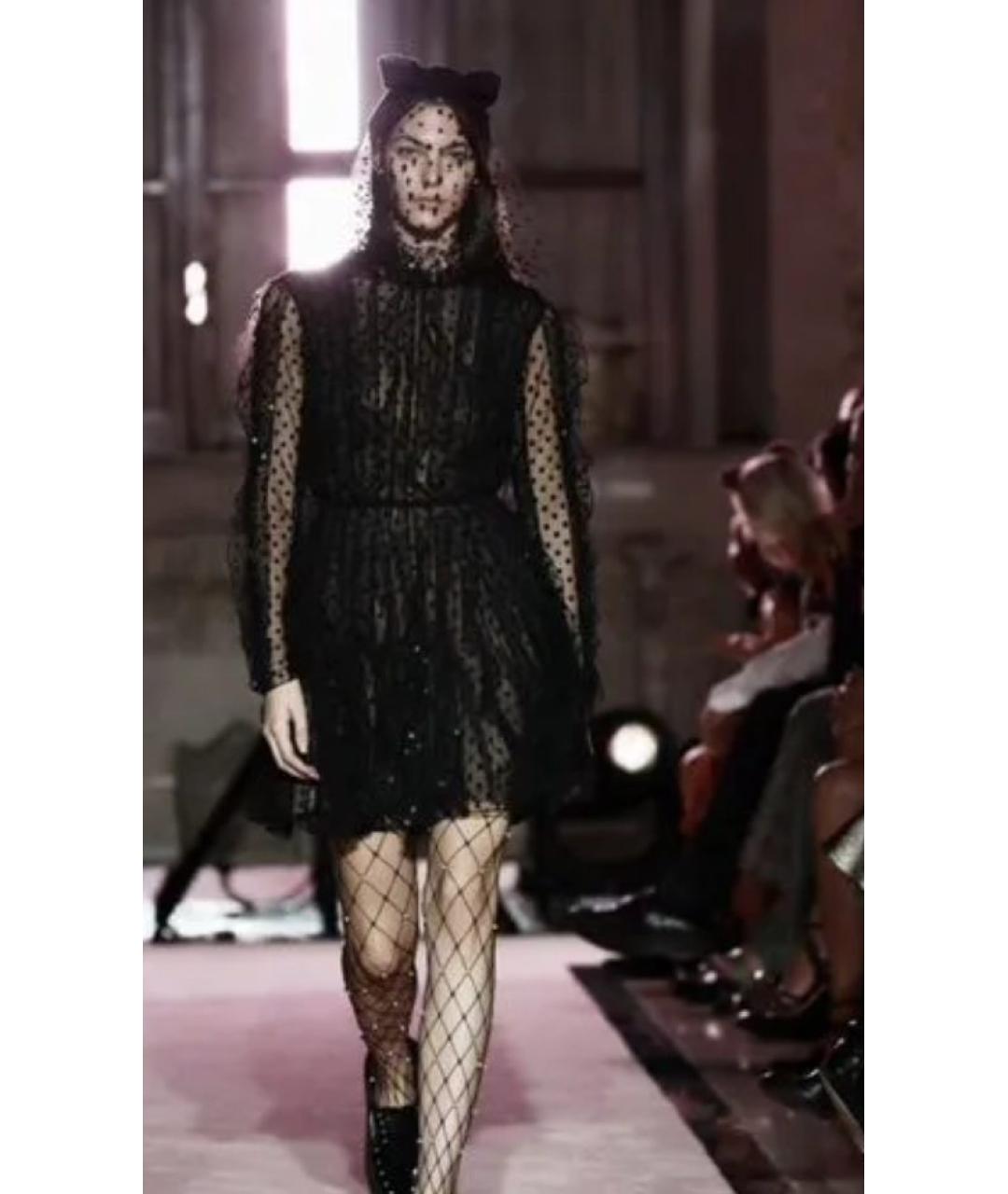 GIAMBATTISTA VALLI Черное хлопковое коктейльное платье, фото 8