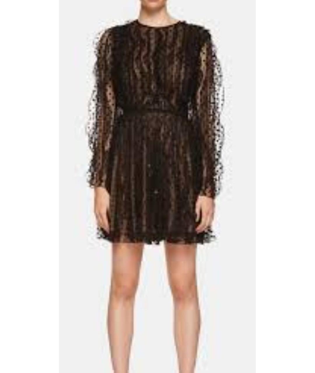 GIAMBATTISTA VALLI Черное хлопковое коктейльное платье, фото 7