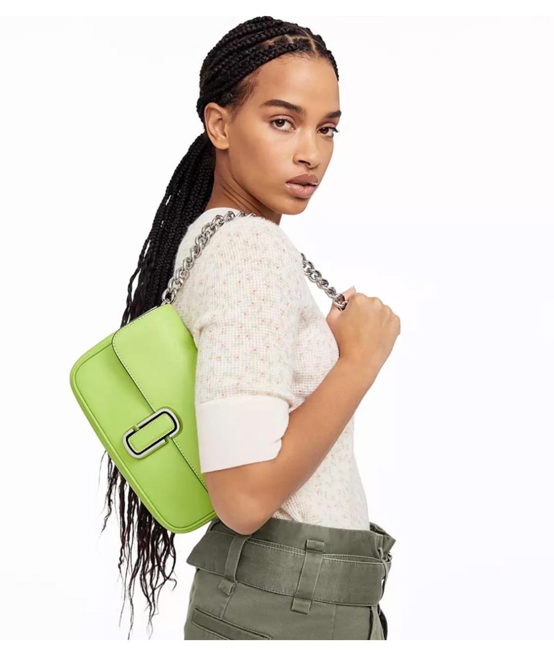 MARC JACOBS Зеленая кожаная сумка через плечо, фото 9