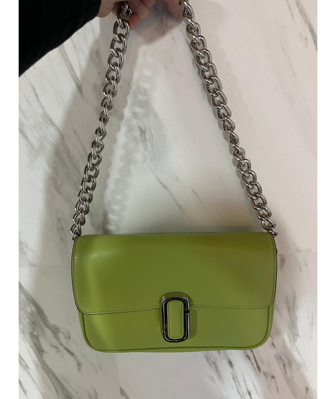MARC JACOBS Зеленая кожаная сумка через плечо, фото 10